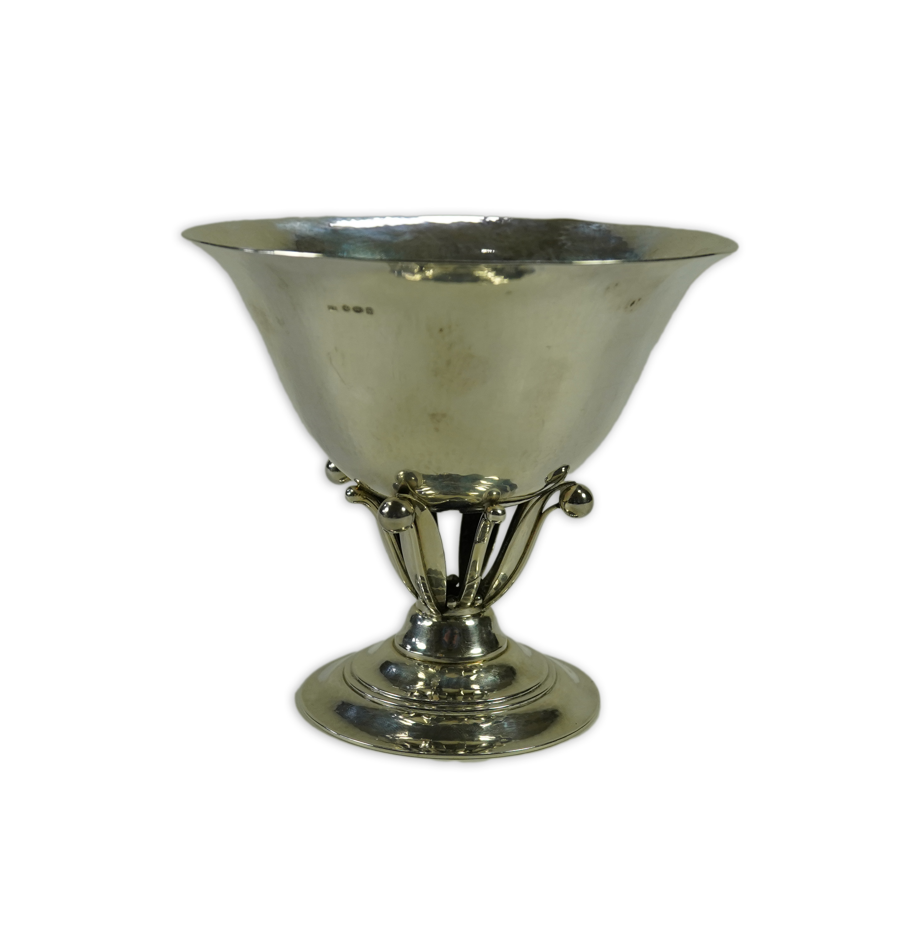 A George V Johan Rohde for Georg Jensen planished silver bowl